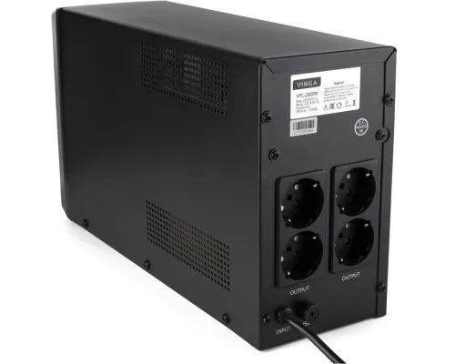 Пристрій безперебійного живлення Vinga LCD 2000VA metall case (VPC-2000M)