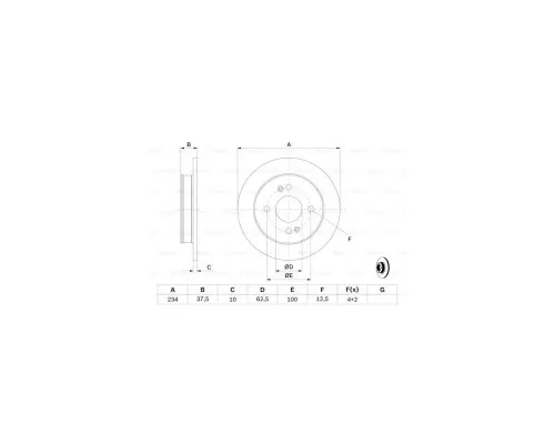 Гальмівний диск Bosch 0 986 479 256