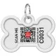 Адресник для тварин WAUDOG Smart ID з QR паспортом "Калина", кістка 40х28 мм (0640-0228)