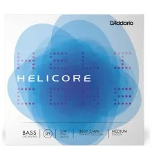 Струни для контрабаса D'Addario Helicore Orchestral Bass String Set 3/4 Scale Medium Tension (H610 3/4M)