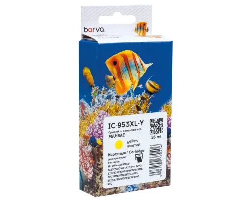 Картридж Barva HP 953XL (F6U14AE/F6U18AE) 1600 c, Yellow (IC-953XL-Y)