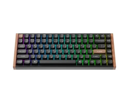 Клавіатура Keychron K2HE Gateron Double-Rail Magnetic Nebula Hot-swap QMK Wireless/Bluetooth/USB-А UA Wood/Black (K2H-F1-UA)