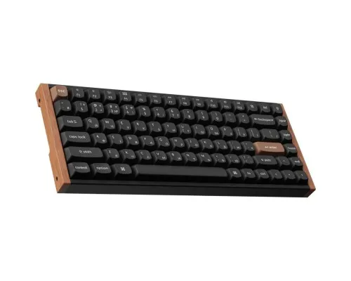 Клавіатура Keychron K2HE Gateron Double-Rail Magnetic Nebula Hot-swap QMK Wireless/Bluetooth/USB-А UA Wood/Black (K2H-F1-UA)