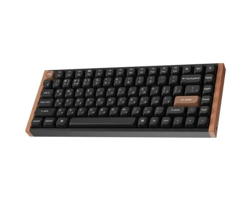 Клавіатура Keychron K2HE Gateron Double-Rail Magnetic Nebula Hot-swap QMK Wireless/Bluetooth/USB-А UA Wood/Black (K2H-F1-UA)