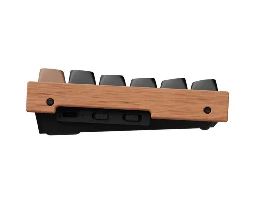 Клавіатура Keychron K2HE Gateron Double-Rail Magnetic Nebula Hot-swap QMK Wireless/Bluetooth/USB-А UA Wood/Black (K2H-F1-UA)