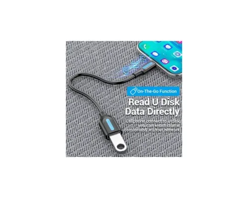 Перехідник OTG USB 3.1 AF to USB-C 0.15m black VENTION (CCVBB)