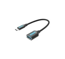 Перехідник OTG USB 3.1 AF to USB-C 0.15m black VENTION (CCVBB)