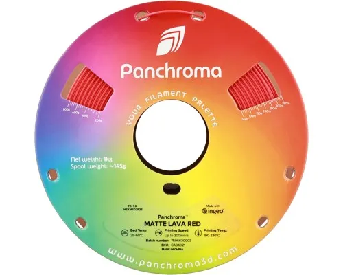 Пластик для 3D-принтера Polymaker PLA PANCHROMA MATTE 1,75mm 1kg LAVA RED (CA04021)