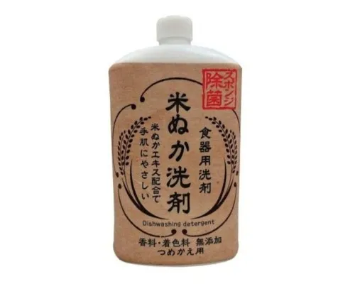 Засіб для ручного миття посуду Rocket Soap Kitchen Detergent Rice Bran Змінний блок 800 мл (4903367093622)