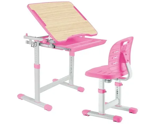 Парта зі стільцем FunDesk Piccolino III Pink-w