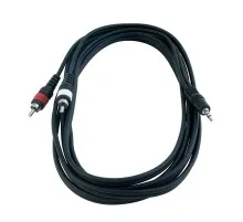 Інсертний кабель RockCable Patch Cable - 2 x RCA to TRS MiniJack (1.5m) (RCL 20902 D4)