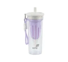 Пляшка для води Kite 650 мл, біло-ліловий (K25-1219-2)