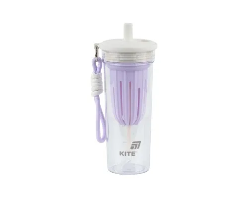 Пляшка для води Kite 650 мл, біло-ліловий (K25-1219-2)