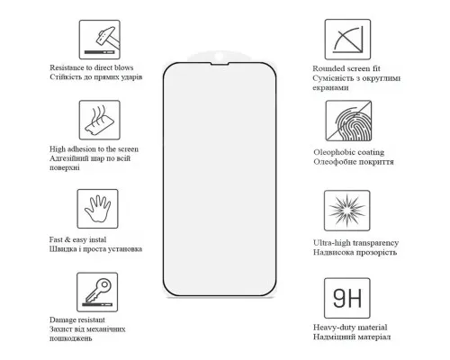 Скло захисне Drobak Matte Ceramics Anty Spy Apple iPhone 16e (595987)