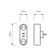 Мережевий розгалужувач EUROELECTRIC X2 16A 2xUSB Black з заземленням (EE-2/2USB-16A(black))