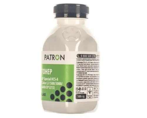 Тонер HP CLJ 1500/3000/4600/CP1215) BLACK 100г Patron (HCS-A-B-100)
