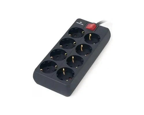 Мережевий фільтр живлення REAL-EL REAL-EL RS-8 PROTECT, 1.8m, black (EL122300021)