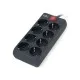 Мережевий фільтр живлення REAL-EL REAL-EL RS-8 PROTECT, 1.8m, black (EL122300021)