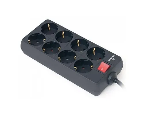Мережевий фільтр живлення REAL-EL REAL-EL RS-8 PROTECT, 1.8m, black (EL122300021)