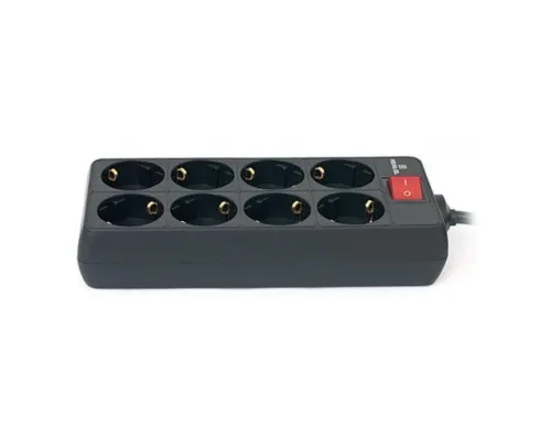 Мережевий фільтр живлення REAL-EL REAL-EL RS-8 PROTECT, 1.8m, black (EL122300021)