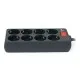 Мережевий фільтр живлення REAL-EL REAL-EL RS-8 PROTECT, 1.8m, black (EL122300021)