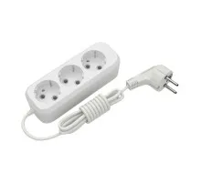 Мережевий подовжувач Electrum C-ES-1791 2.0m, 3 роз, white (C-ES-1791)