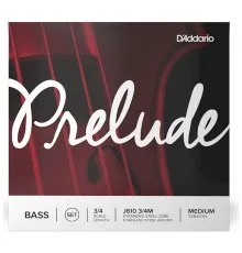 Струни для контрабаса D'Addario Prelude Bass String Set 3/4 Scale Medium Tension (J610 3/4M)