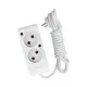 Мережевий подовжувач TECCO 2м 2 поста white (8681277841088)