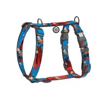 Шлея для собак WAUDOG Nylon H-подібна з QR-паспортом "Сила Супермена", пластиковий фастекс L (345-1079)