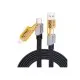 Дата кабель USB-C + USB-A to Lightning+USB-C 1.0m 65W X207 black WUW (6972573336524)