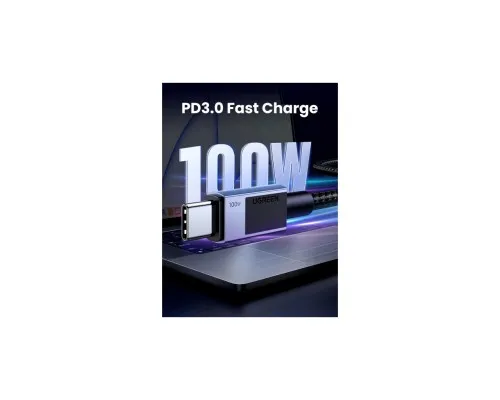 Дата кабель USB-C to USB-C 3.0m 100W L512 gray Ugreen (45065)