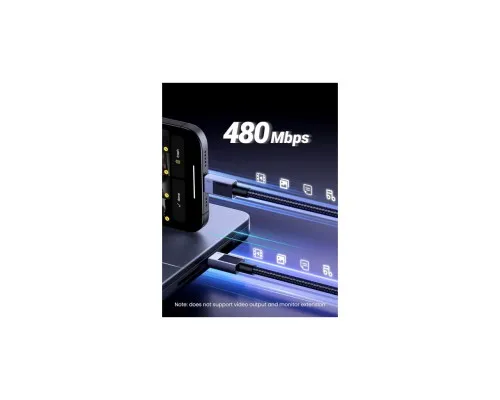 Дата кабель USB-C to USB-C 3.0m 100W L512 gray Ugreen (45065)