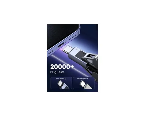 Дата кабель USB-C to USB-C 3.0m 100W L512 gray Ugreen (45065)
