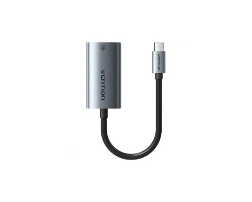 Перехідник USB-C to RJ45 Ethernet 1000Mbps black VENTION (CFPHB)