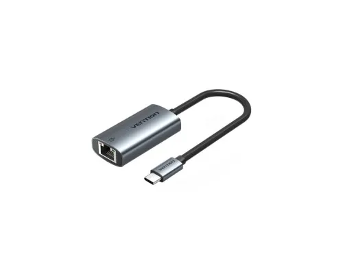 Перехідник USB-C to RJ45 Ethernet 1000Mbps black VENTION (CFPHB)