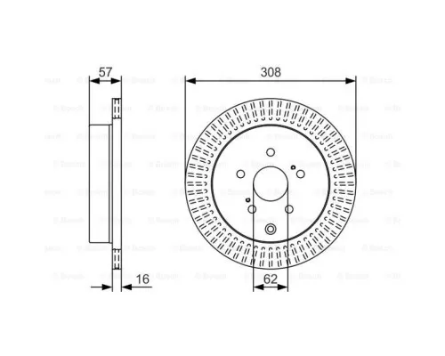 Гальмівний диск Bosch 0 986 479 T16