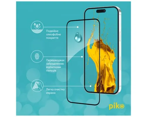 Скло захисне Piko Full Glue Apple iPhone 15 Plus (1283126575341)