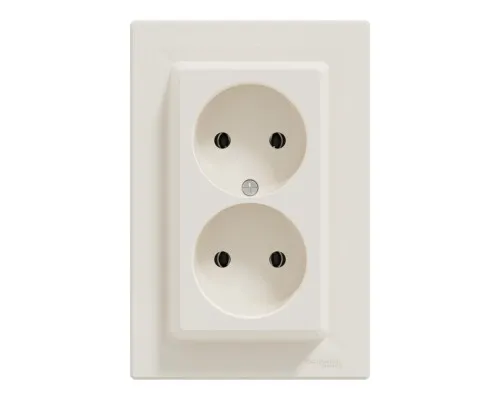 Розетка Schneider Electric ASFORA без заземлення подвійна крем (EPH9700123)