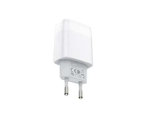 Зарядний пристрій HOCO C72A Glorious USB 10.5W White (6931474712899)