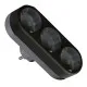 Мережевий розгалужувач EUROELECTRIC X3 16А Black з заземленням (EE-3-16A(black))