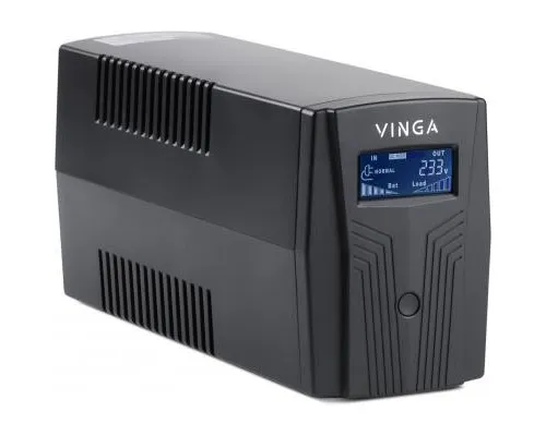 Пристрій безперебійного живлення Vinga LCD 600VA plastic case (VPC-600P)
