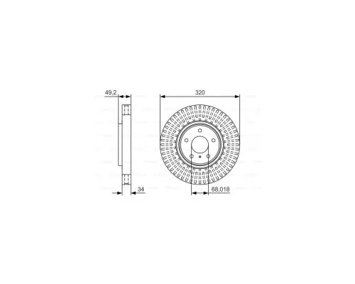 Гальмівний диск Bosch 0 986 479 T32