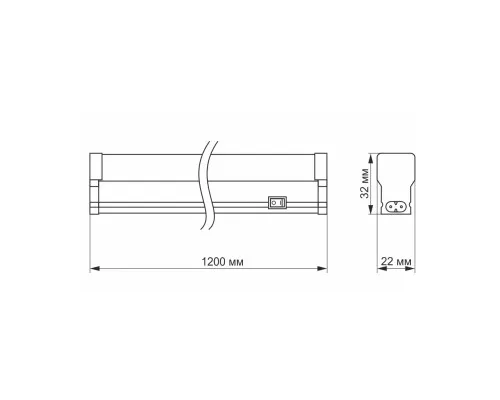 Світильник TITANUM LED Т5  20W 1.2М 5000K (TL-T5-20125)