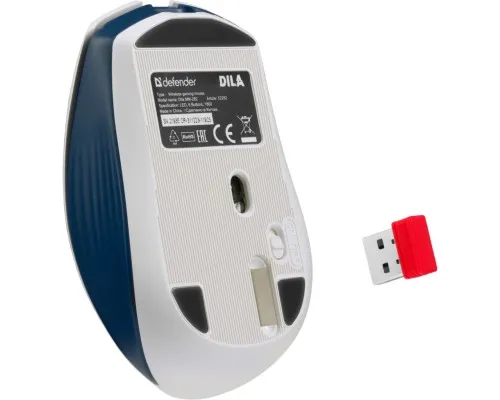 Мишка Defender Dila MM-282 Wireless White/Blue (52282)