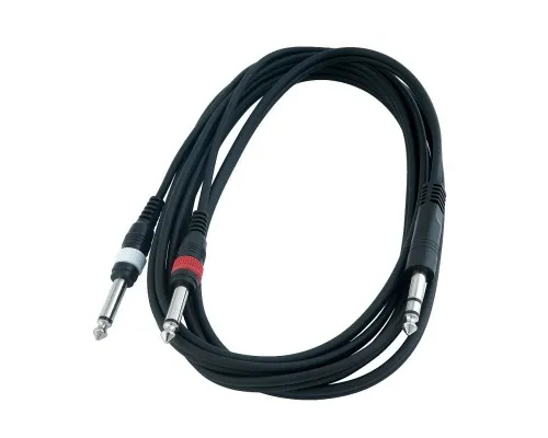Інсертний кабель RockCable Patch Cable - TRS Jack to 2 x TS Jack (1.5m) (RCL 20922 D4)