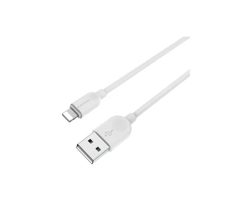Дата кабель USB 2.0 AM to Lightning 1.0m 2.4A white BOROFONE (6957531089971)