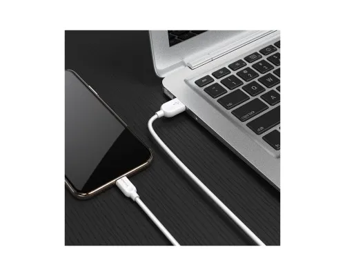 Дата кабель USB 2.0 AM to Lightning 1.0m 2.4A white BOROFONE (6957531089971)