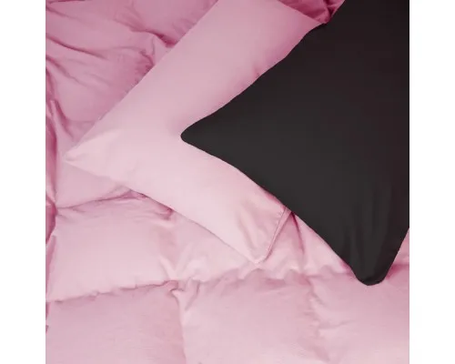 Постільна білизна MirSon 002-008 Black/Pink Фланель 2x143x210 Сімейний (2200009661877)
