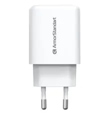 Зарядний пристрій Armorstandart 1xUSB-C + 1xUSB 20W GaN white (ARM89531)