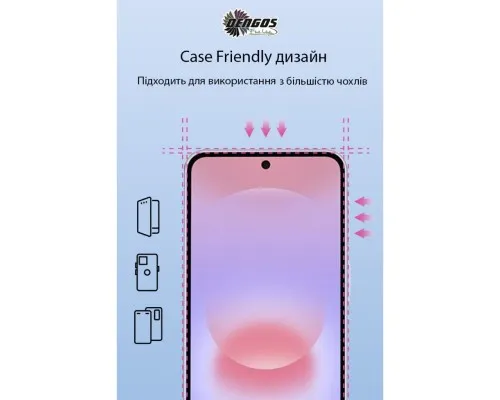 Скло захисне Dengos Samsung Galaxy A37 / A57 / S25 FE Black 2 pcs (DG-TG2P-96)